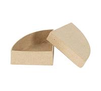 DÉCOPATCH BT072C - Boîte quart de gâteau en papier mâché brun - 7x7x3cm