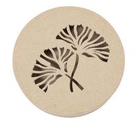 Décopatch BT076C - Un support en papier brun mâché 15x15x3 cm, Boîte végétale ronde