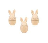Décopatch BT090C - Boîte œuf Lapin 6x6x12 cm - Paq de 3