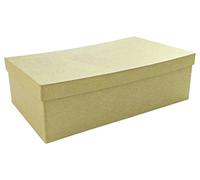 Décopatch BT9011O - Un support en papier brun mâché 13,5X22X5,5 cm, boite rectangle