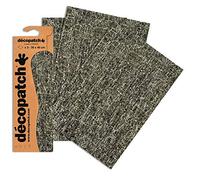 Décopatch C469O -Une pochette de 3 feuilles de papier extra fin imprimé 30x40 cm, Craquelé Noir