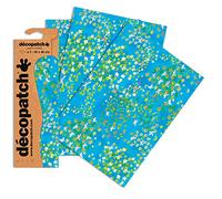 3 feuilles de papier Décopatch 30 x 40 cm motif papillon bleu G