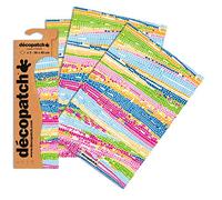 Décopatch C506O -Une pochette de 3 feuilles de papier extra fin imprimé 30x40 cm, Mosaïque