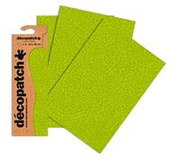 Décopatch C531O -Une pochette de 3 feuilles de papier extra fin imprimé 30x40 cm, Mosaïque verte