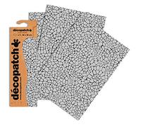 Décopatch C535O - Une pochette de 3 feuilles de papier imprimé 30x40 cm, Mosaïque argent