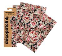 Décopatch C590O - Une pochette de 3 feuilles de papier imprimé 30x40 cm, Baroque noir