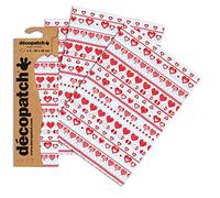 DÉCOPATCH C613O - 3 feuilles fines identiques 30x40cm - Dame de cœur