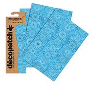 Décopatch C622O - Une pochette de 3 feuilles de papier imprimé 30x40 cm, Casablanca bleu