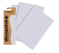 DÉCOPATCH C661O - 3 feuilles fines identiques 30x40cm - Tangram bleu