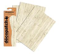 Décopatch C673O - Une pochette de 3 feuilles de papier imprimé 30x40 cm, Bois blanc