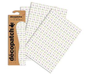DÉCOPATCH C685O - 3 feuilles fines identiques 30x40cm - Colombes