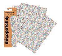 Décopatch C690O - Une pochette de 3 feuilles de papier imprimé 30x40 cm, Etoiles