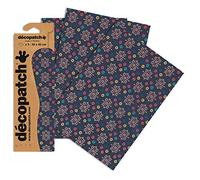 DÉCOPATCH C704O - 3 feuilles fines identiques 30x40cm - Pixel marine