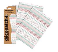 Décopatch C715O -Une pochette de 3 feuilles de papier extra fin imprimé 30x40 cm, Apache