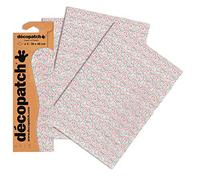 Décopatch C717O -Une pochette de 3 feuilles de papier extra fin imprimé 30x40 cm, Fleurs