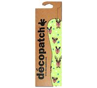 Décopatch C726O -Une pochette de 3 feuilles de papier extra fin imprimé 30x40 cm, Têtes de renne vert d'eau