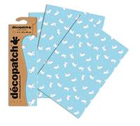 Décopatch C727O -Une pochette de 3 feuilles de papier extra fin imprimé 30x40 cm, Petites licornes