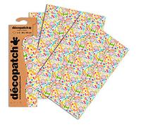 DÉCOPATCH C732O - 3 feuilles fines identiques 30x40cm - Bonbons