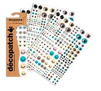 Décopatch C735O -Une pochette de 3 feuilles de papier extra fin imprimé 30x40 cm, Regards n°2