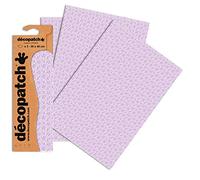 Décopatch C740O - Une pochette de 3 feuilles de papier imprimé 30x40 cm, Fleurs chambre fille