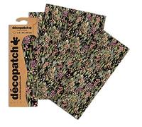 Décopatch C741O -Une pochette de 3 feuilles de papier extra fin imprimé 30x40 cm, Jardin