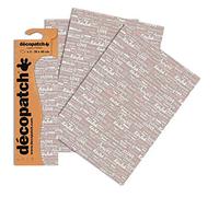 Décopatch C743O -Une pochette de 3 feuilles de papier extra fin imprimé 30x40 cm, Petits grains