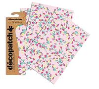 3 feuilles Décopatch - Fleurs roses 747