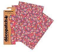 Décopatch C751O -Une pochette de 3 feuilles de papier extra fin imprimé 30x40 cm, Petit pan