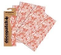 Décopatch C762O -Une pochette de 3 feuilles de papier extra fin imprimé 30x40 cm, Papillons