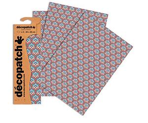 Décopatch C767O -Une pochette de 3 feuilles de papier extra fin imprimé 30x40 cm, Rétro