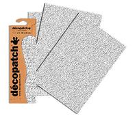 Décopatch C771O - Une pochette de 3 feuilles de papier imprimé 30x40 cm, Poème