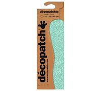 Décopatch C809C - Une pochette de 3 feuilles de papier imprimé 30x40 cm, Petits grains bleus