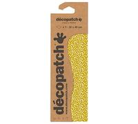Décopatch C862C - Une pochette de 3 feuilles de papier imprimé 30x40 cm, Neige fond jaune