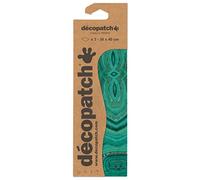 Décopatch C863C -Une pochette de 3 feuilles de papier extra fin imprimé 30x40 cm, Vert vintage