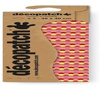 Décopatch Pochette 3 feuilles Ref 882 – Papier extra fin imprimé 30x40 cm – Œufs effet fluo – Rouge