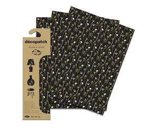 Décopatch C888C - Une Pochette de 3 Feuilles de Papier imprimé 30x40 cm - DIY - Loisir créatif