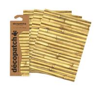Décopatch C901C - Une pochette de 3 feuilles de papier imprimé 30x40 cm, Bambous