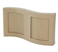Décopatch Support papier mâché CD021O – Cadre vague brun 5,5x21x13,5 cm Unité