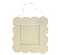 Décopatch CD027C - Un support en papier brun mâché 0,5x20x20 cm, Cadre plat petit beurre, Unité