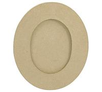 Décopatch CD028C - Un support en papier brun mâché 0,8x16,5x19,5 cm, Cadre ovale S
