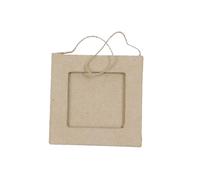 Décopatch CD691Opack - Un Lot de 5 supports en papier brun mâché 1x8x8 cm, Mini cadre carré