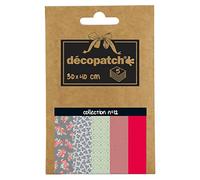 Décopatch DP012O - Une pochette de 5 feuilles de papier imprimé 30x40 cm, motif assortis (Réfs 771-796-795-734 et 710)