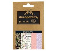 Décopatch DP016O - Une Pochette de 5 feuilles de Papier Decopatch, Papier Imprimé, 30x40 cm, motifs asortis, printemps