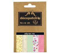 Décopatch DP018O - Une Pochette de 5 feuilles de Papier Decopatch, Papier Imprimé, 30x40 cm, motifs asortis, adultes