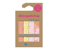 DÉCOPATCH DP036C - Pochette 4 papiers décoratifs fins 30x40cm - Rose tendre