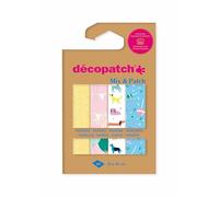 Décopatch DP037C - Une Pochette de 4 Feuilles Décopatch - Dimensions : 30 x 40 cm - Papiers imprimé, enfants, ballons - Mix & Patch - A partir de 5 ans, DIY, création, rénovation, activité créative