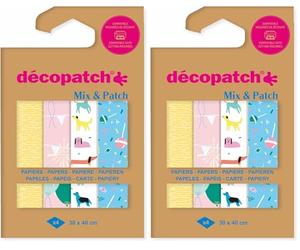 décopatch DP037C - Une Pochette de 4 Feuilles Dimensions : 30 x 40 cm - Papiers imprimé, Enfants, Ballons - Mix & Patch - A partir de 5 Ans, DIY, création, rénovation, activité créative