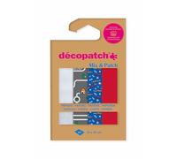 Décopatch DP038C - Une Pochette de 4 Feuilles Décopatch - Dimensions : 30 x 40 cm - Papiers imprimé, voitures, enfants - Mix & Patch - A partir de 5 ans, DIY, création, rénovation, activité créative