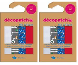 décopatch DP038C - Une Pochette de 4 Feuilles Dimensions : 30 x 40 cm - Papiers imprimé, Voitures, Enfants - Mix & Patch - A partir de 5 Ans, DIY, création, rénovation, activité créative