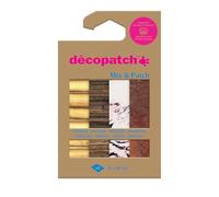 Décopatch DP041C - Une Pochette de 4 Feuilles Décopatch - Dimensions : 30 x 40 cm - Papier extra fin imprimé, Paon d'or - Mix & Patch - A partir de 5 ans, DIY, création, rénovation, activité créative